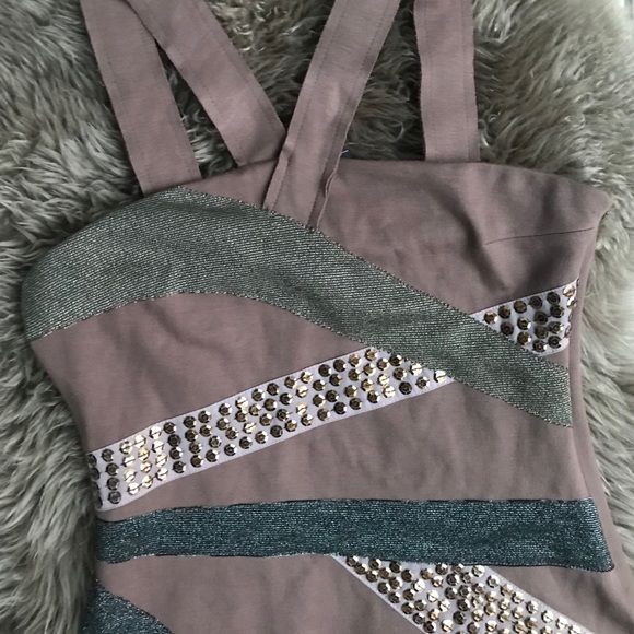 Guess size small bandage look dress w/ rhinestone - Picture 3 of 7